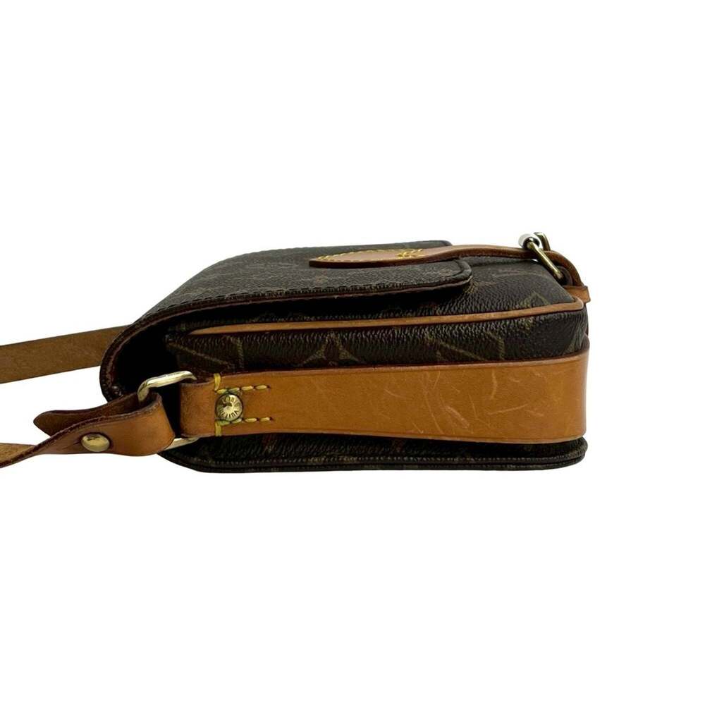 LOUIS VUITTON Authentic Brown Monogram Leather Pochette Shoulder Bag - Picture 5 of 9